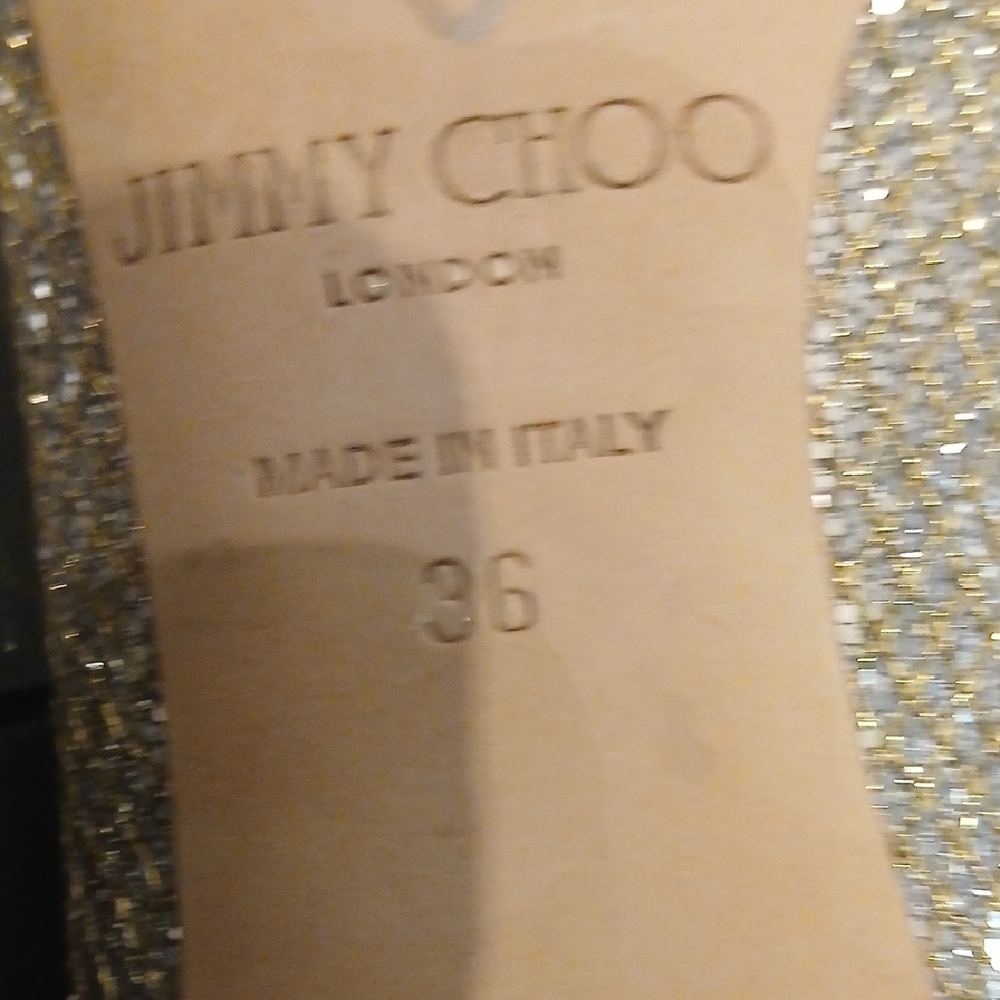 ✨ **Jimmy Choo Isabel Peep-Toe Pumps – Champagne Glitter Elegance** ✨ - Picture 9 of 9